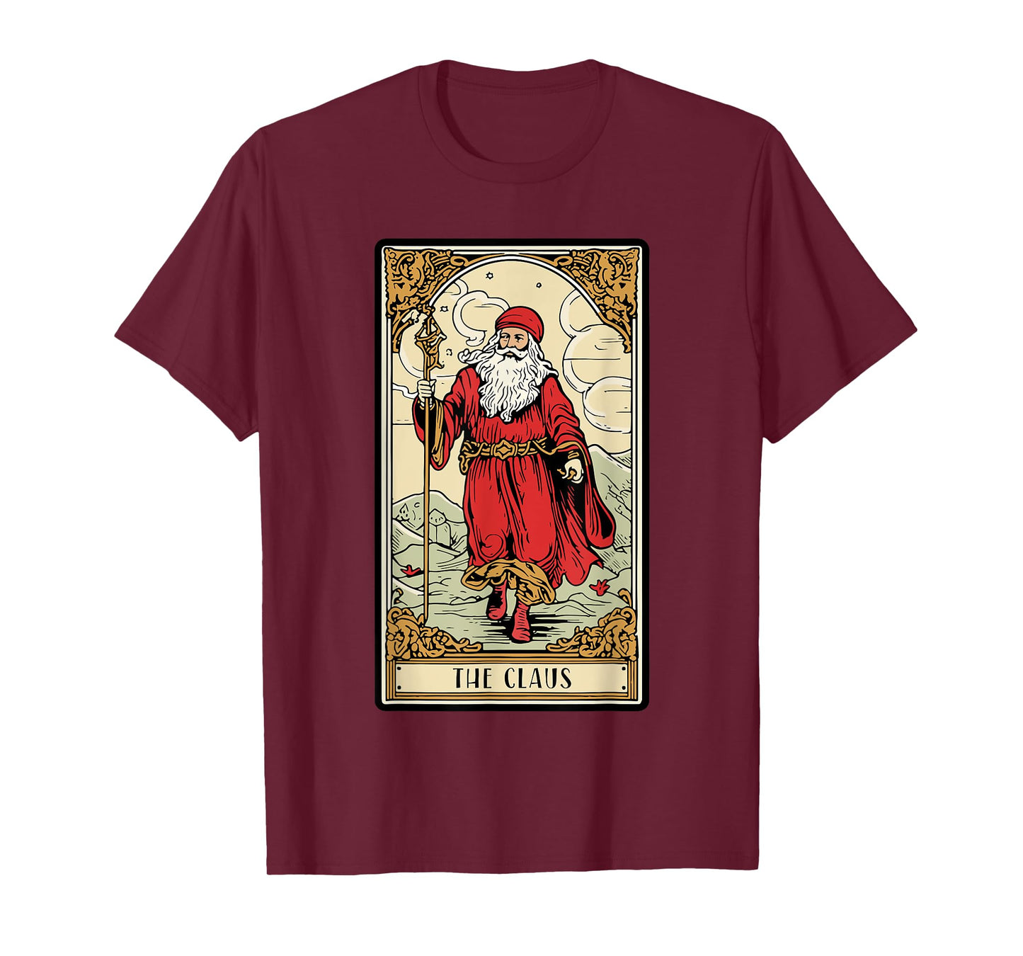 Vintage Santa Claus Card Christmas Aesthetic Mystical T-Shirt