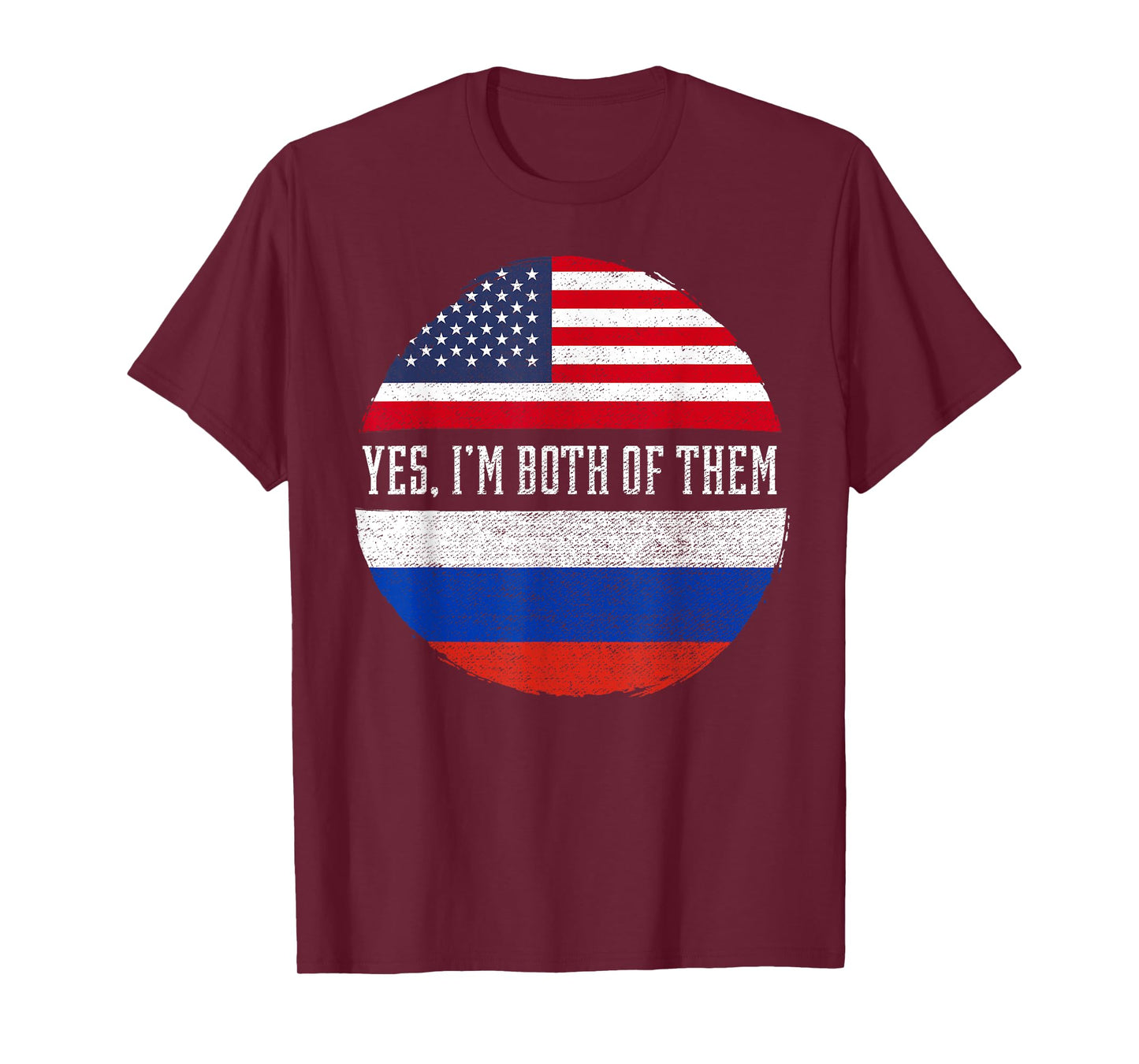 Half American Half Russian USA Flag Russia Heritage DNA T-Shirt