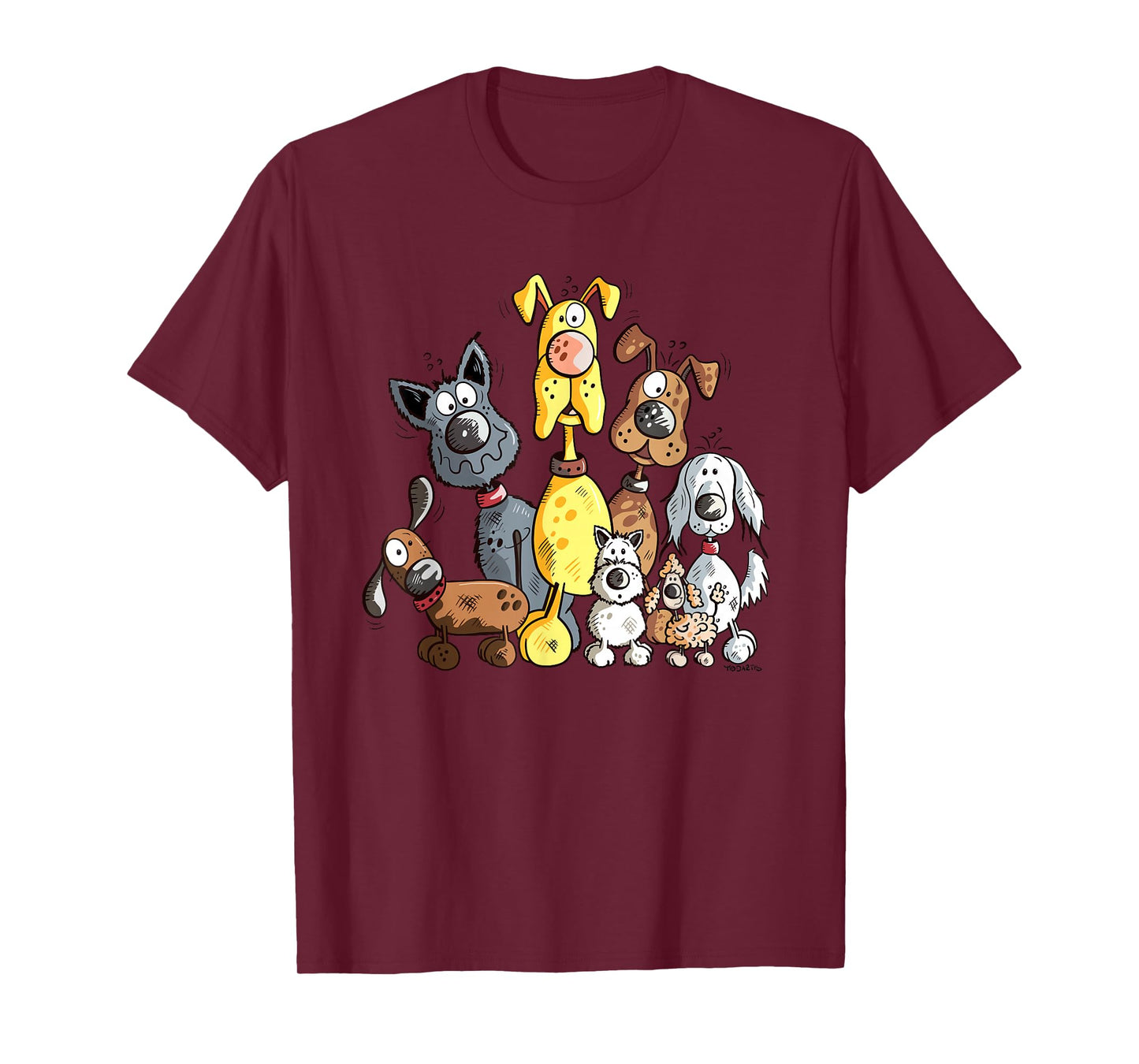 Colourful Dog Pile I Dog Team Dog Family Dog Friend T-Shirt