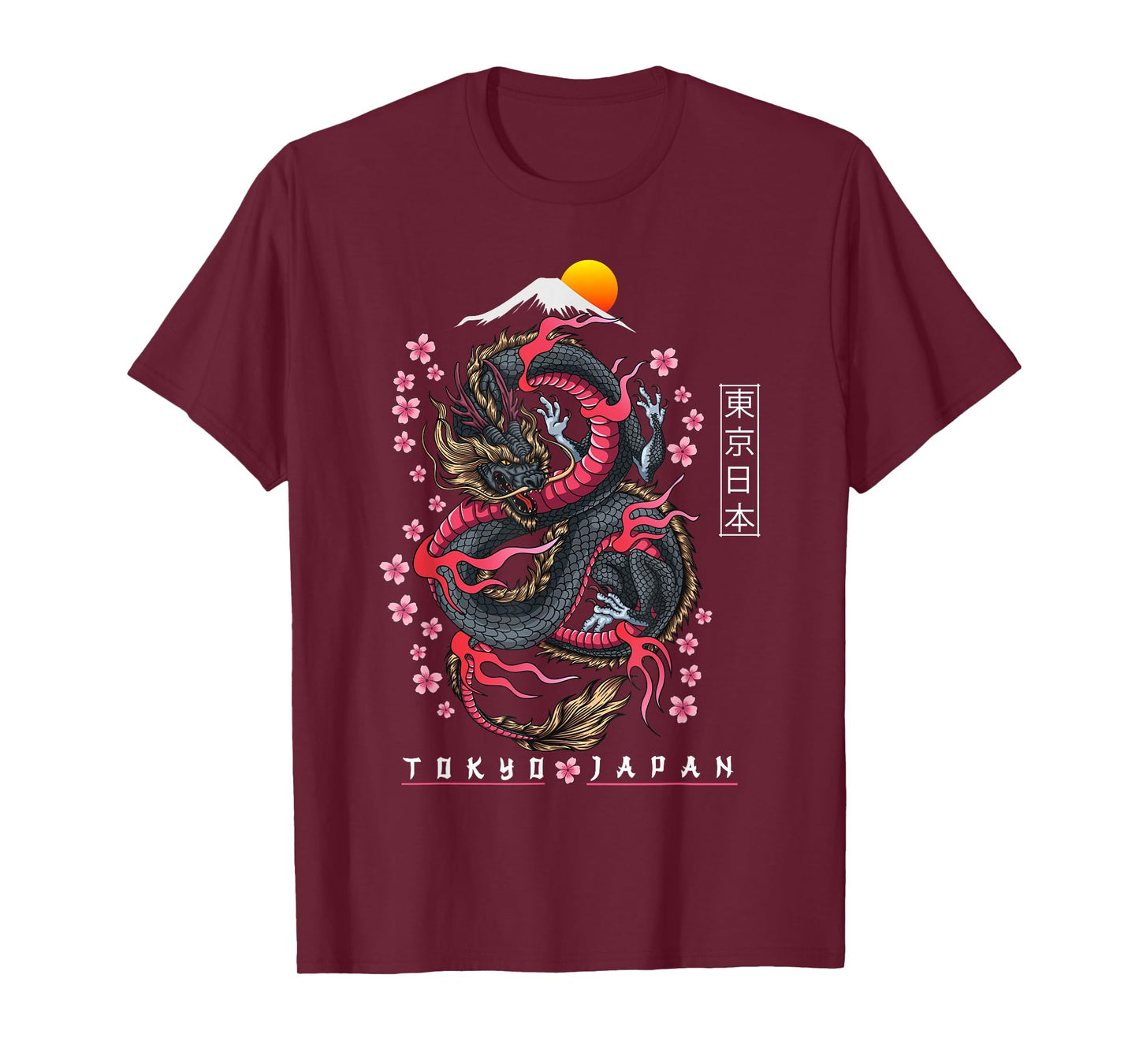 Japanese Aesthetic Dragon Tokyo Japan Manga Anime Asian 80’s T-Shirt