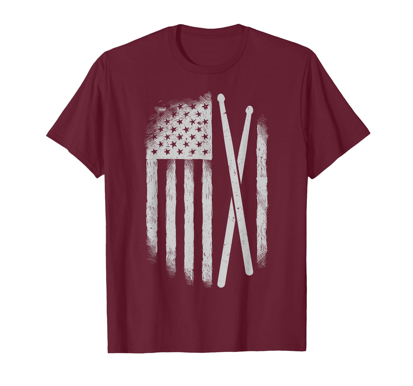 American Flag Drumsticks USA Drummers Vintage Drum Sticks T-Shirt
