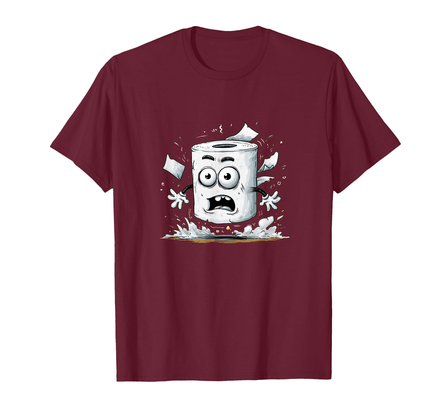 Funny Bathroom Chaos with This Toilet Paper Look T-Shirt