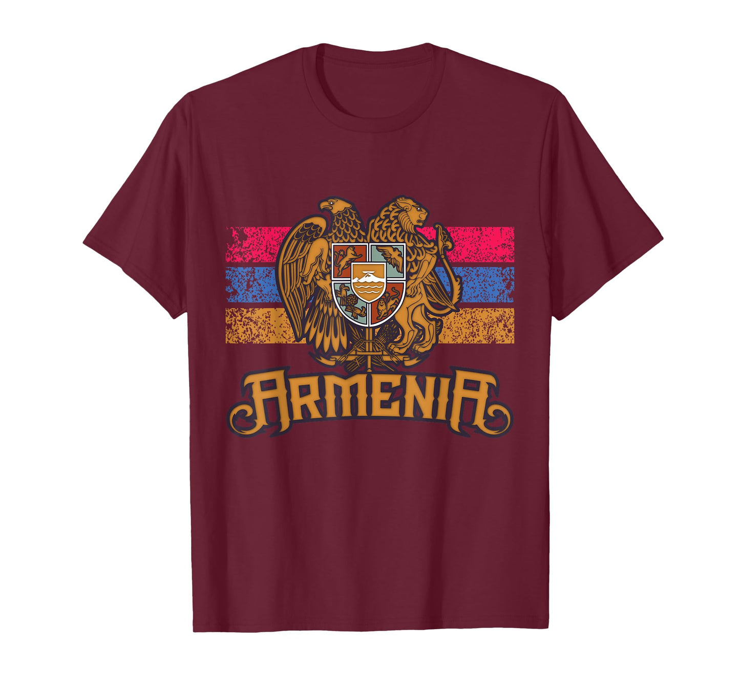 Vintage Armenia Flag Family Crest - Armenian Country Gifts T-Shirt