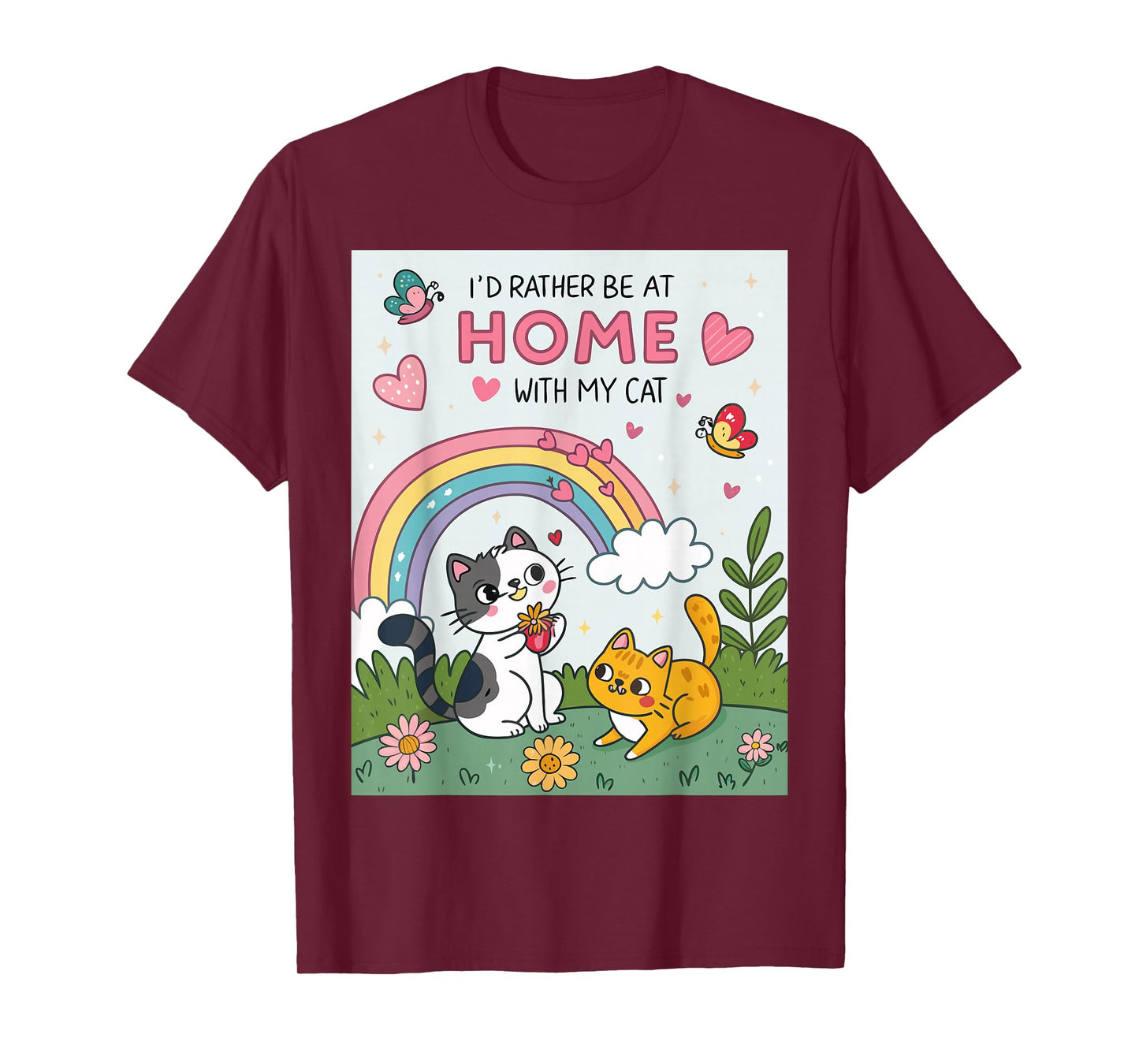 I'd Rather Be At Home With My Cat T-Shirt