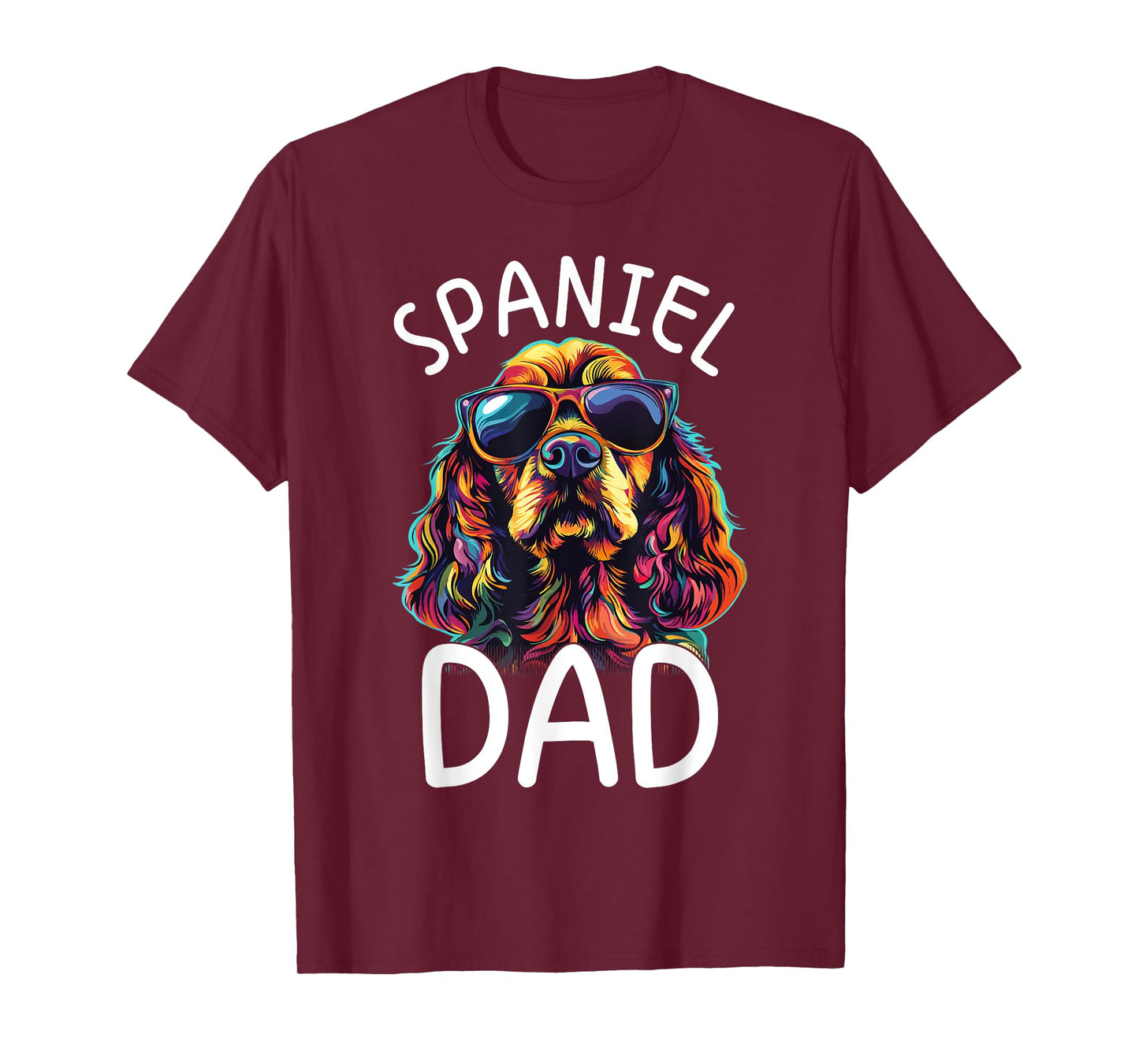 Cocker Spaniel Lovers Color Pop Art Mens Cocker Spaniel Dad T-Shirt