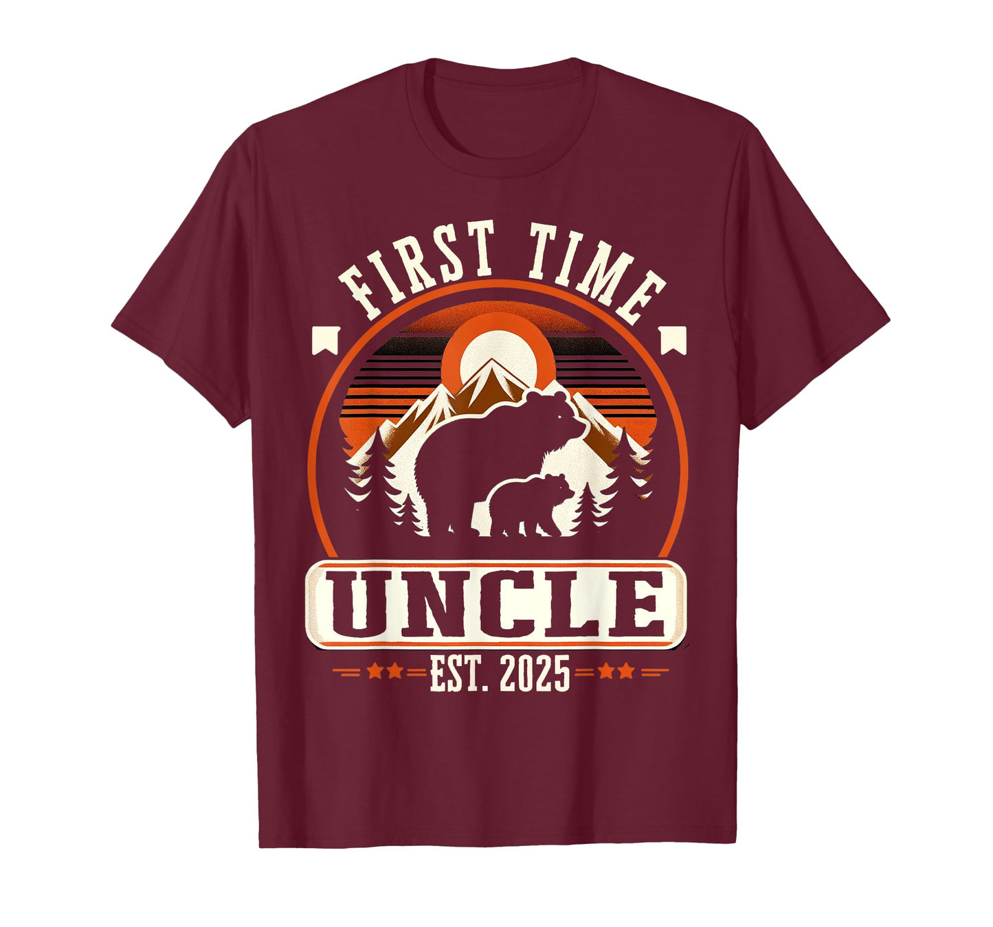 First Time Uncle Est 2025 for New Dad Funny Fathers Day T-Shirt