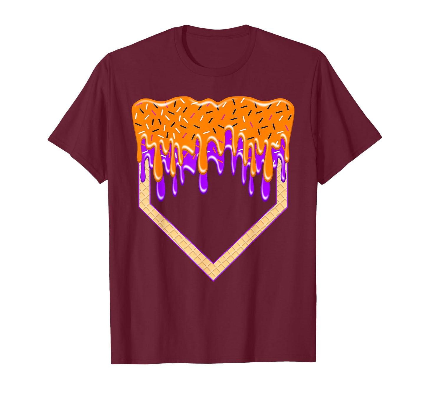 Halloween Baseball Home Plate Drip Baseball Lifestyle Boys T-Shirt