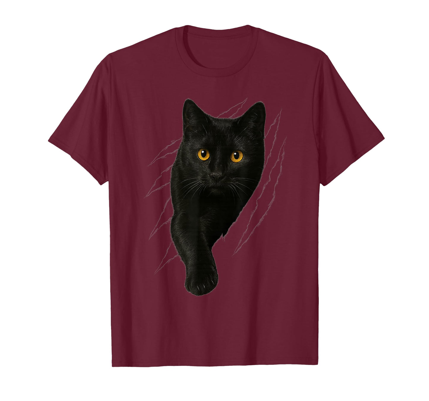 Black Cat with Yellow Eyes for felines Lovers and Owners T-Shirt