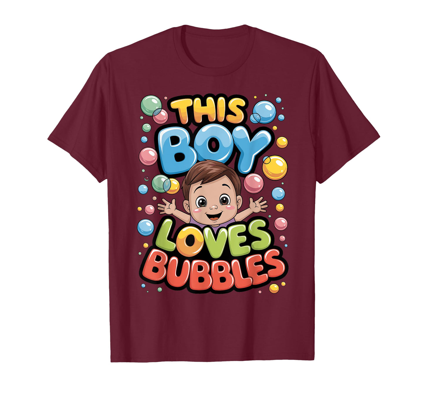 This Boy Loves Bubbles, Bath, Blowing Bubble Toddler, Kids T-Shirt