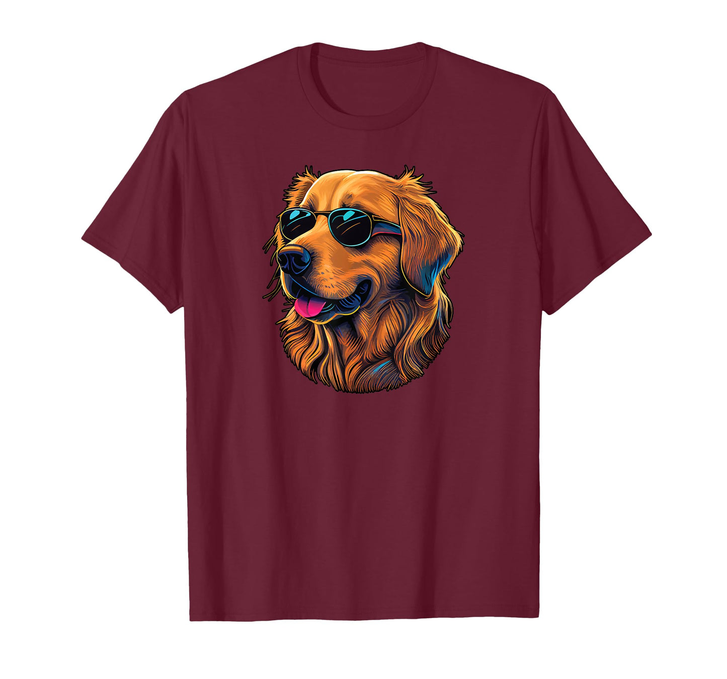 Dad Mom Cool Dog Sunglasses - Golden Retriever T-Shirt for Men Women