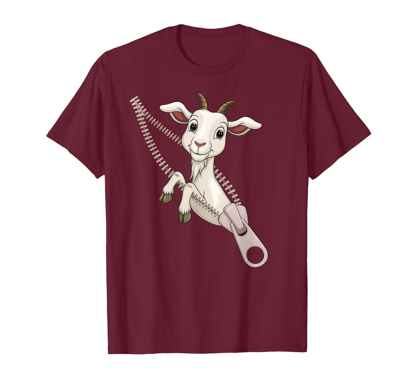 Funny Goat Zipper T-Shirt