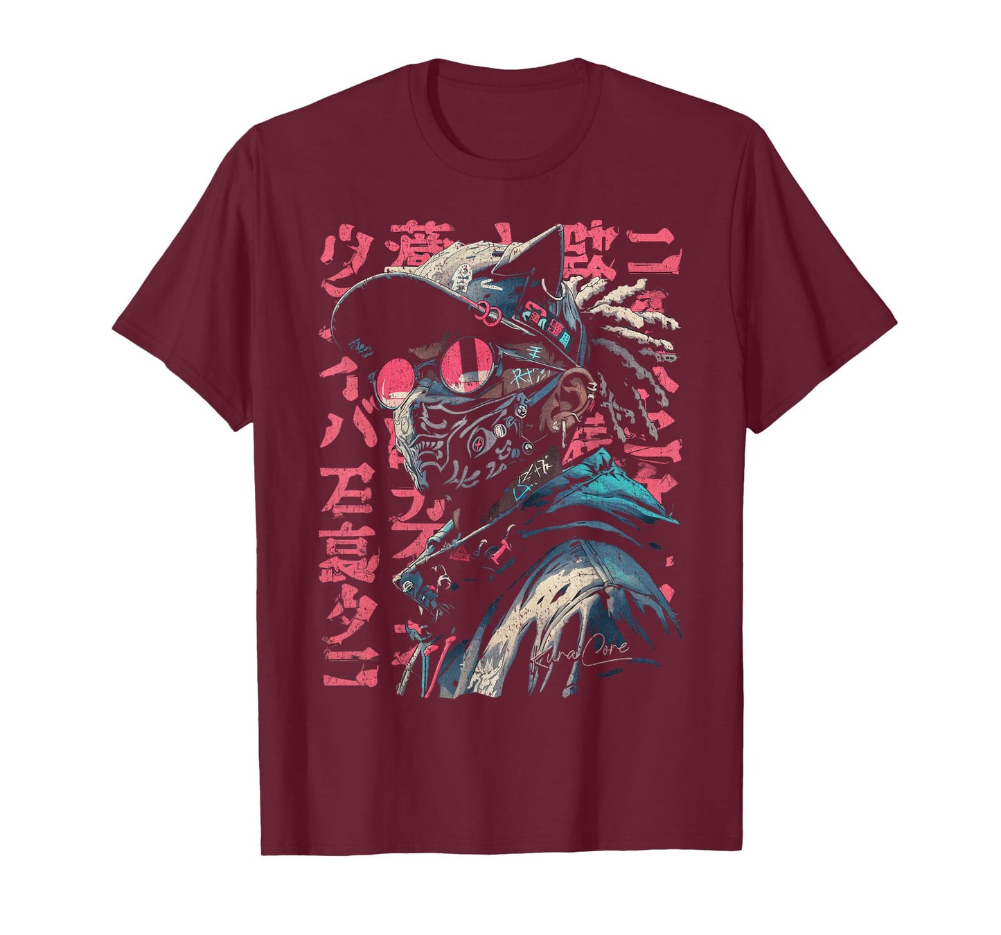 Japanese Streetwear Afro Cyberpunk Y2K Techwear Manga Anime T-Shirt
