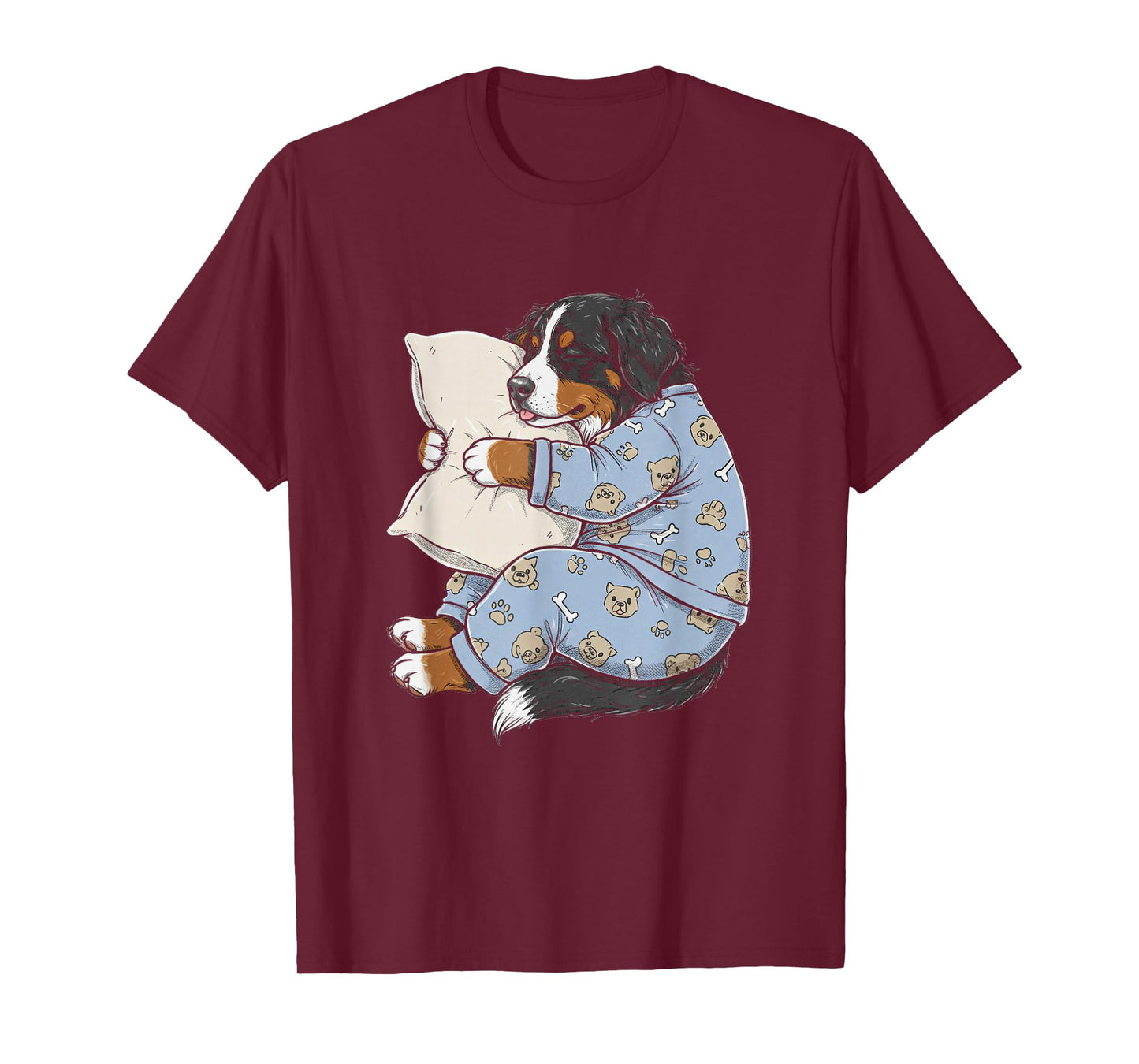 Funny Sleepy Bernese Mountain Dog Pajama Men Women Kids T-Shirt