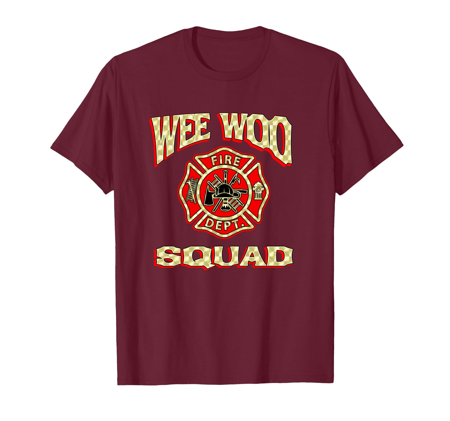 WEE WOO SQUAD Funny Firefighter Gift Fire Fighter Costume Long Sleeve T-Shirt