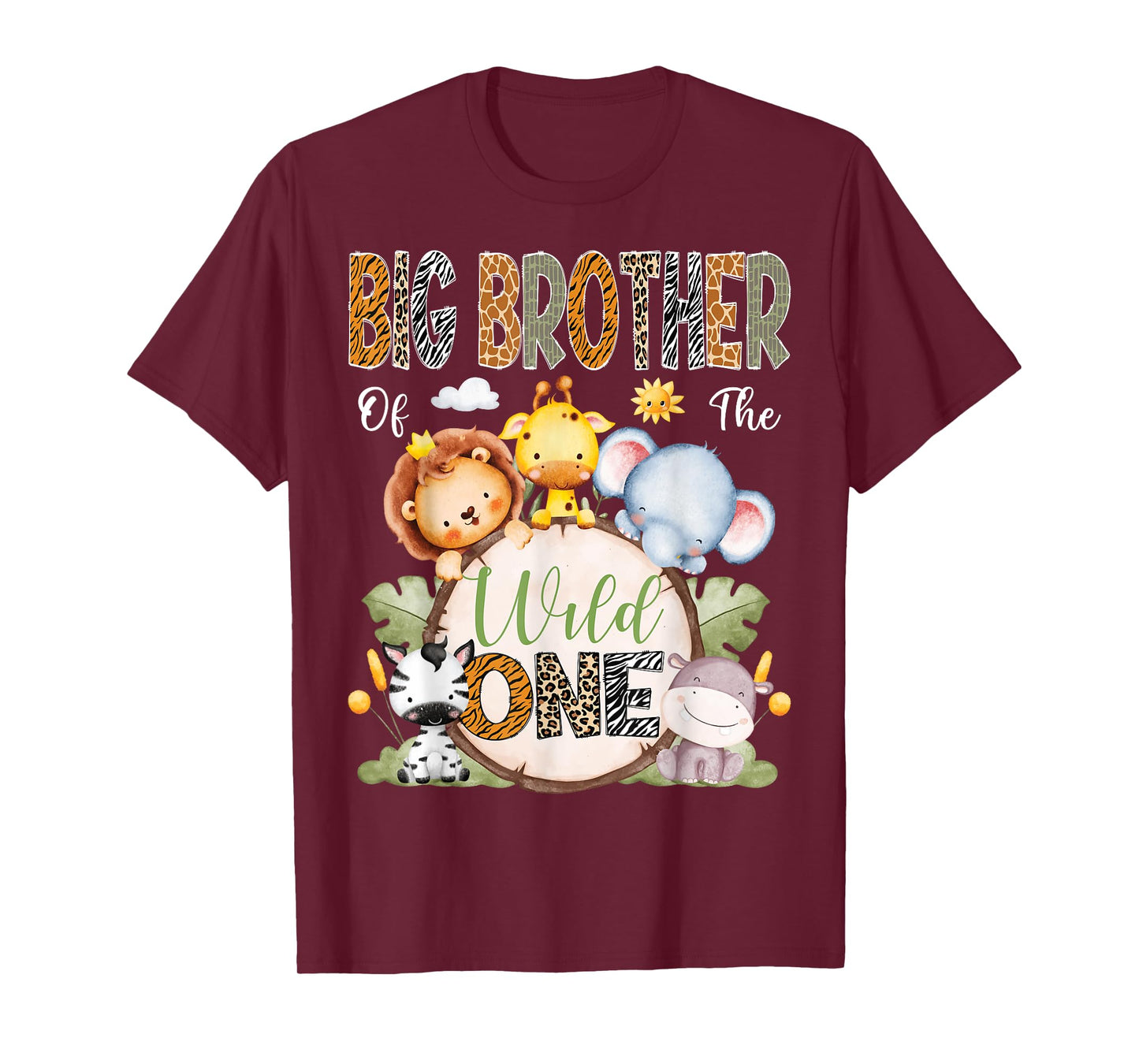 Big Brother Of The Wild One 1St Birthday Boy Safari Jungle T-Shirt