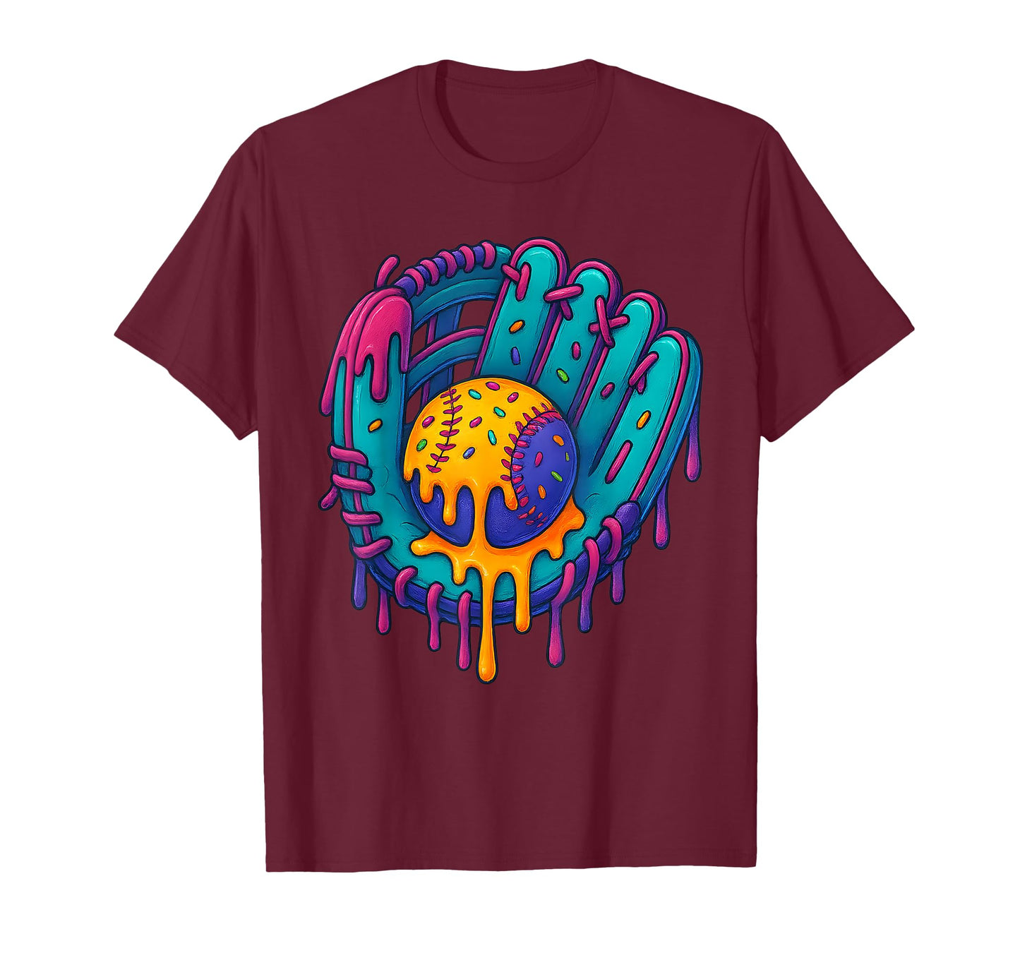 Baseball Gloves Drip Ice Cream Drip Youth Boys T-Shirt