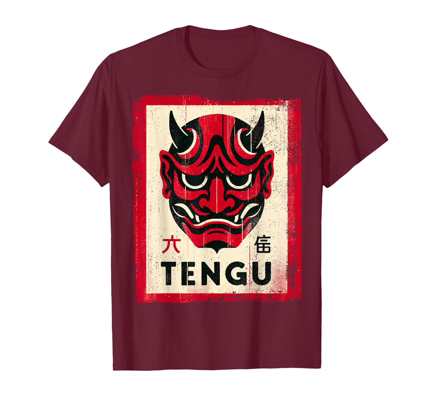 Red Tengu Mask Vintage T-Shirt