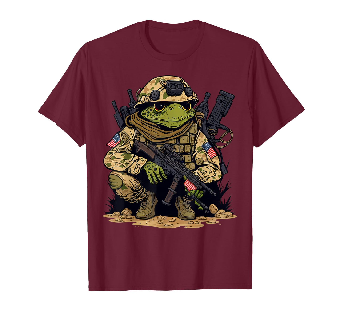 Soldier Frog Army Military Frog T-Shirt