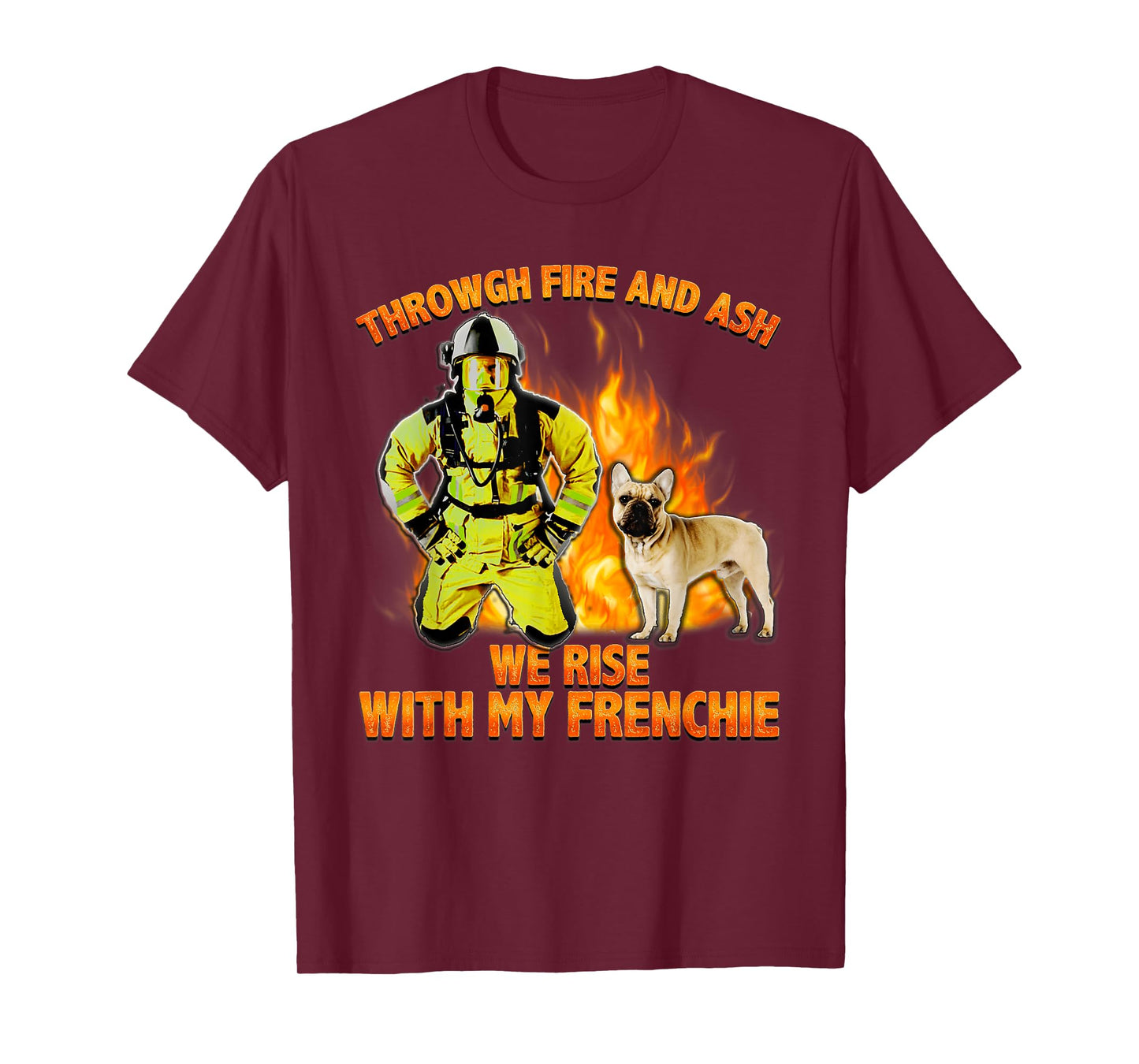 Firefighter & French Bulldog Shirt – Heroic Dog Design T-Shirt