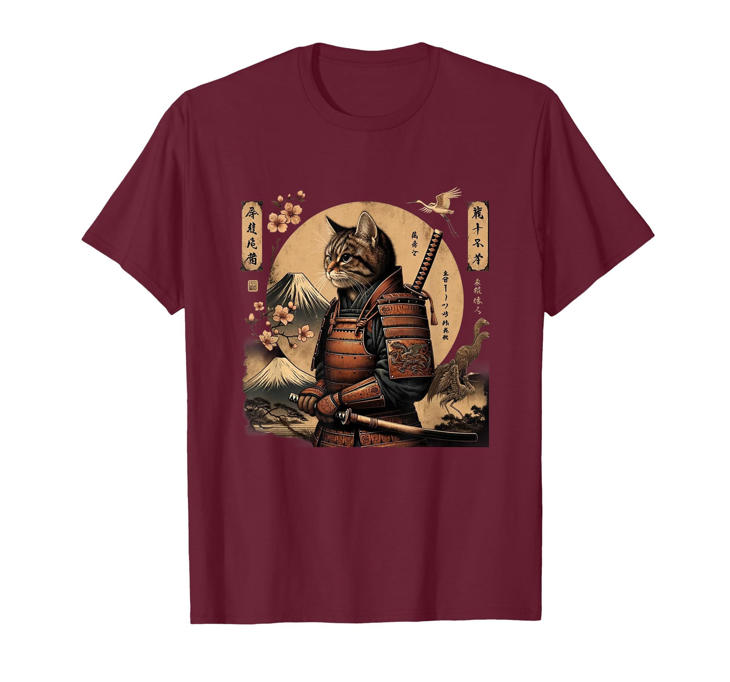Samurai Cat Ninja Aesthetic Japanese Katana Tokyo culture Men Women Girls Kids T-Shirt