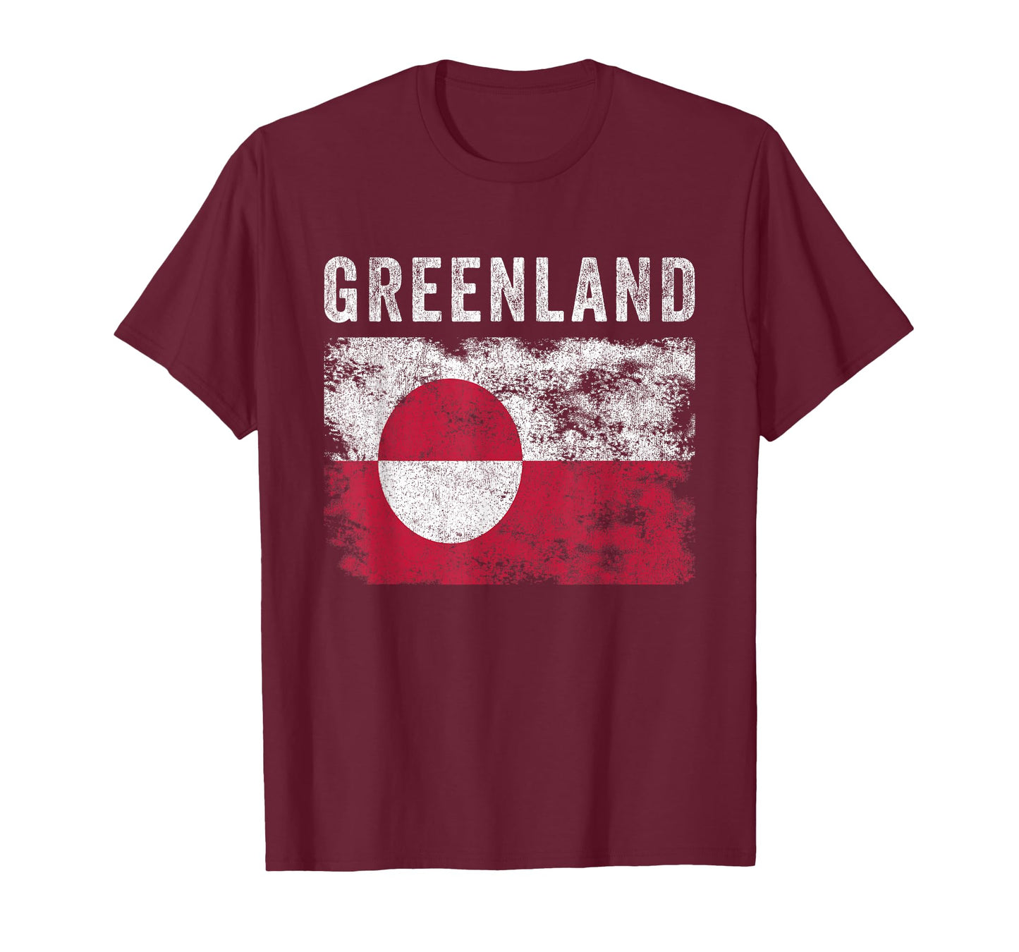 Greenland Flag Distressed - Men Women - Greenlander Flag T-Shirt