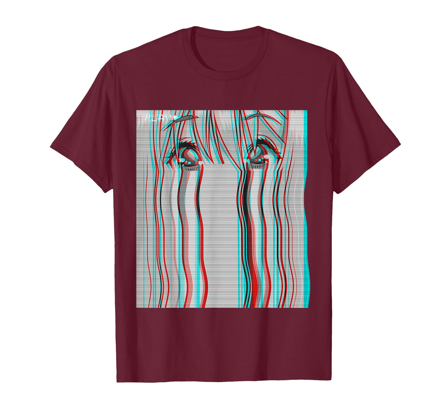 Vaporwave Aesthetic Sad Anime Girl Eyes Eboy Egirl Harajuku T-Shirt