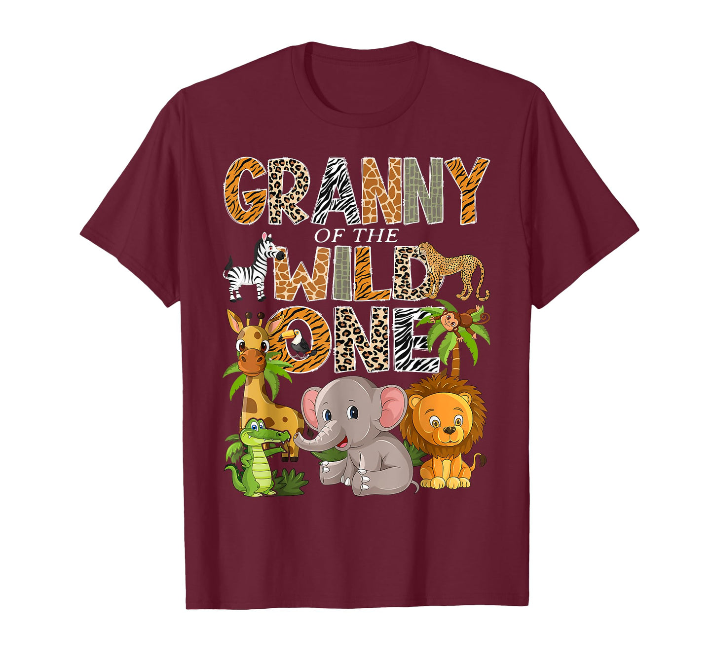 Granny Of The Wild One 1St Birthday Boy Safari Jungle Animal T-Shirt