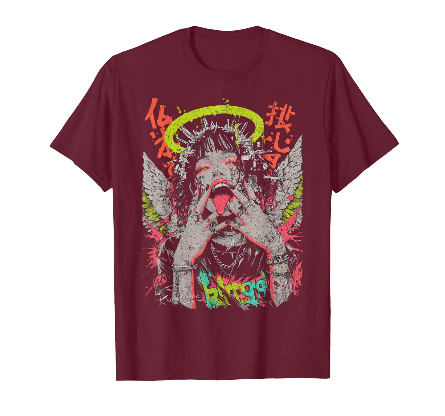 Japanese Streetwear Cyberpunk Y2K Techwear Retro Manga Anime T-Shirt