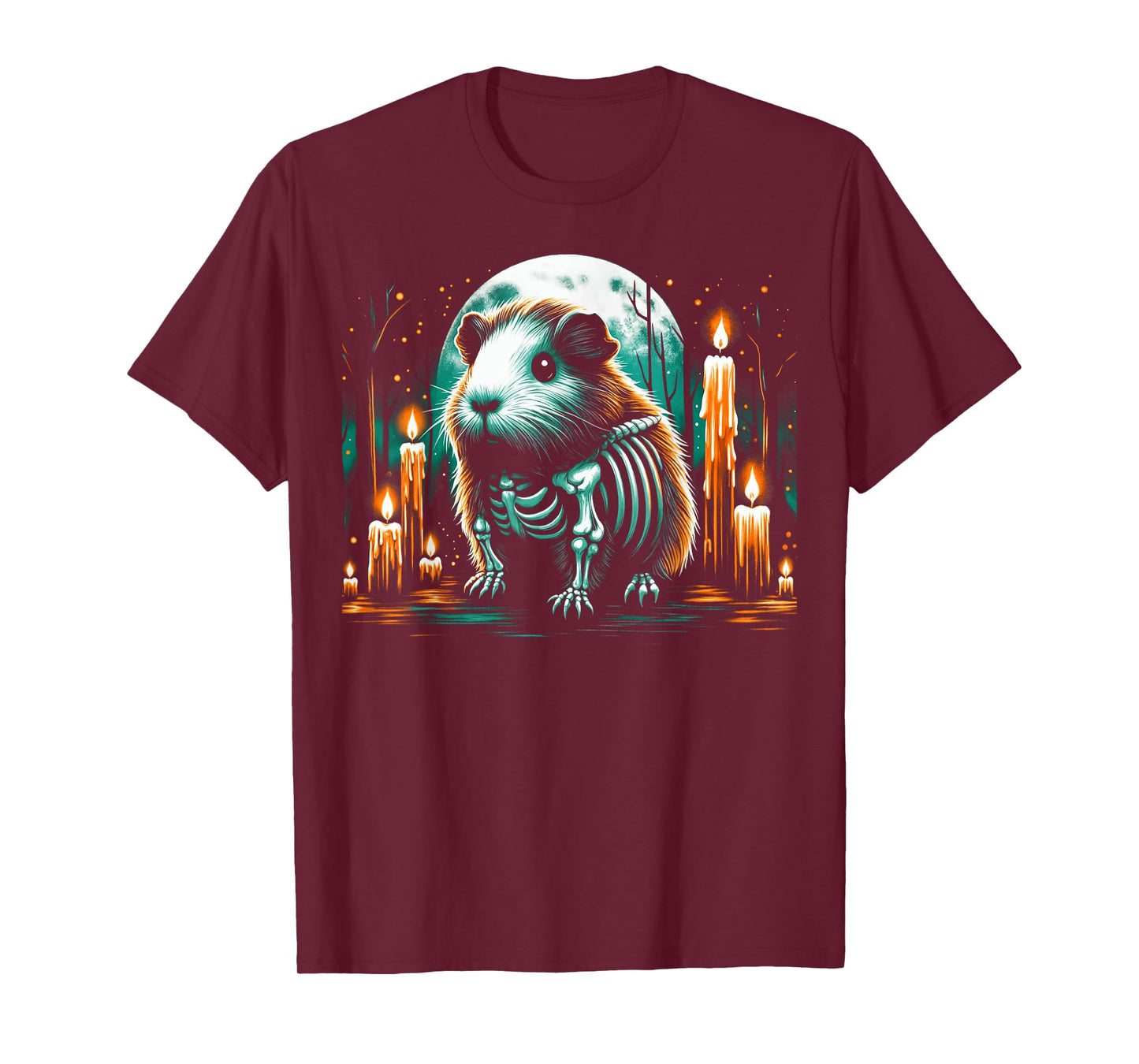 Cool Guinea Pig Skeleton Halloween Christmas Birthday T-Shirt
