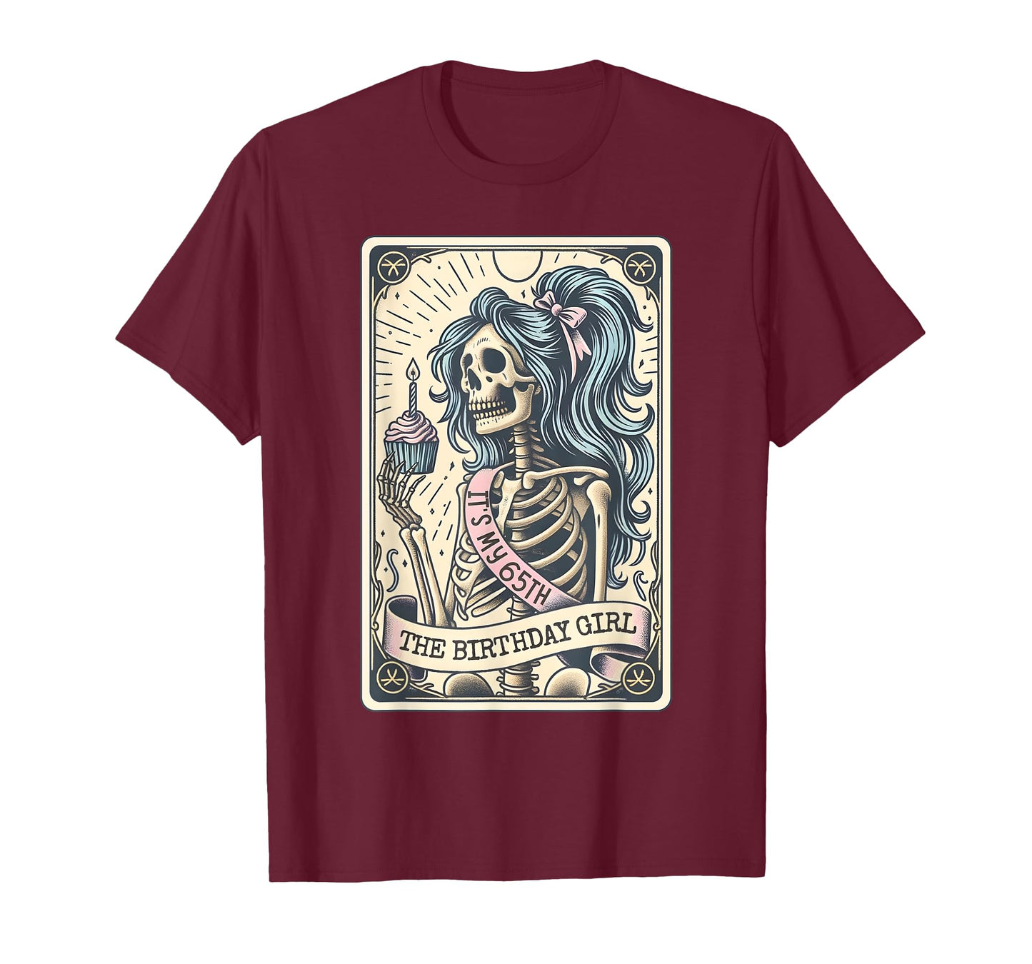 It's My 65th Birthday Tarot Card, Funny Skeleton Birthday T-Shirt