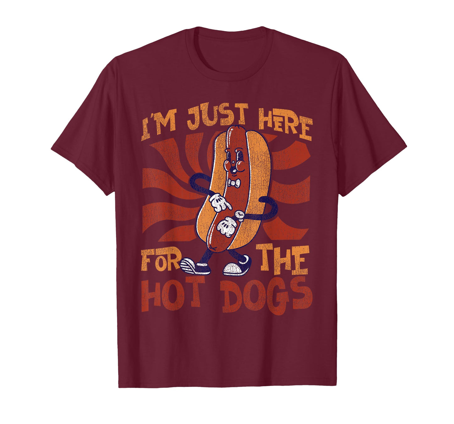 Hot Dog Adult I'm Just Here for The Hot Dogs T-Shirt