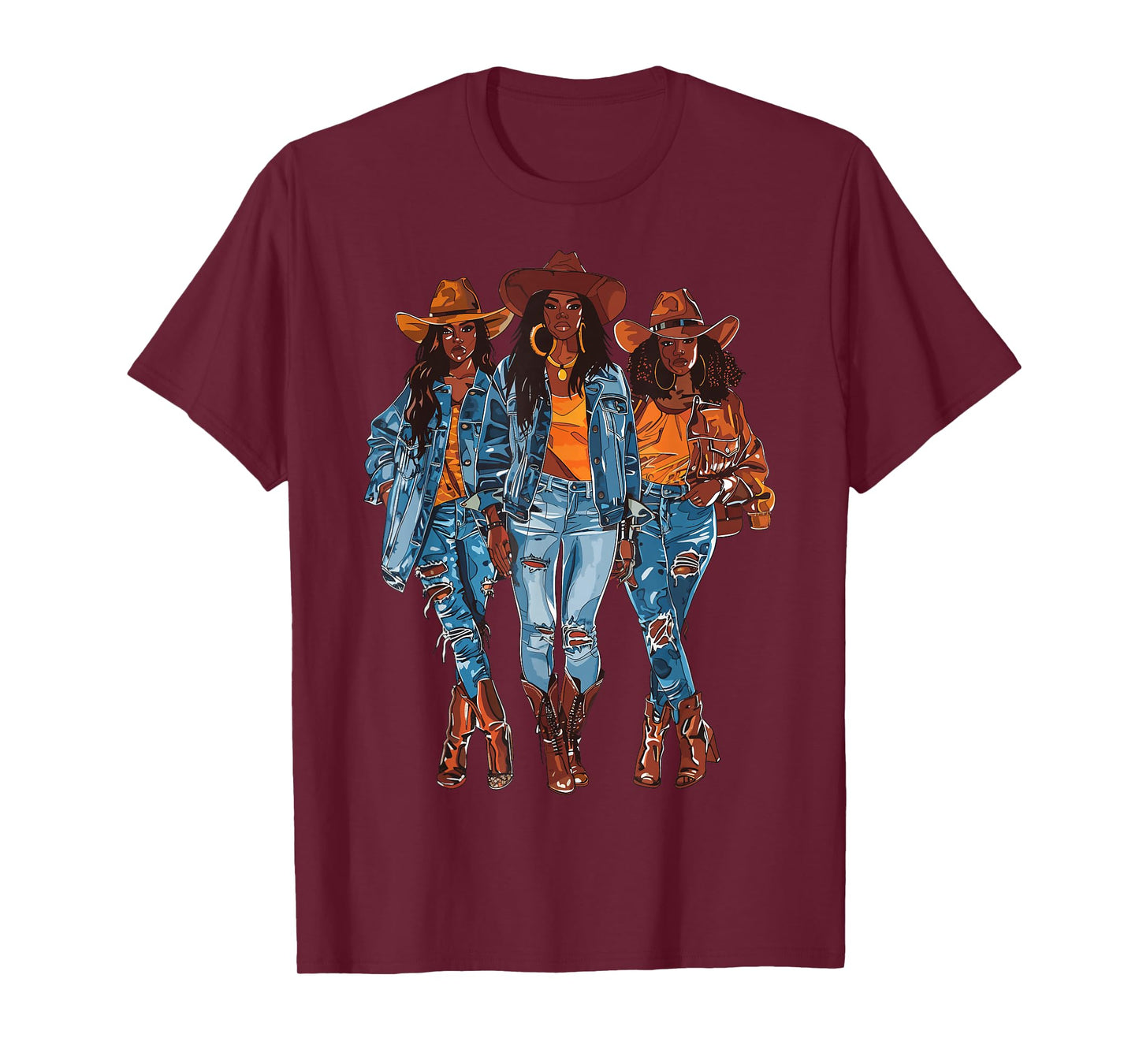 Black Cowgirl Vibes Melanin Black History Texas T-Shirt