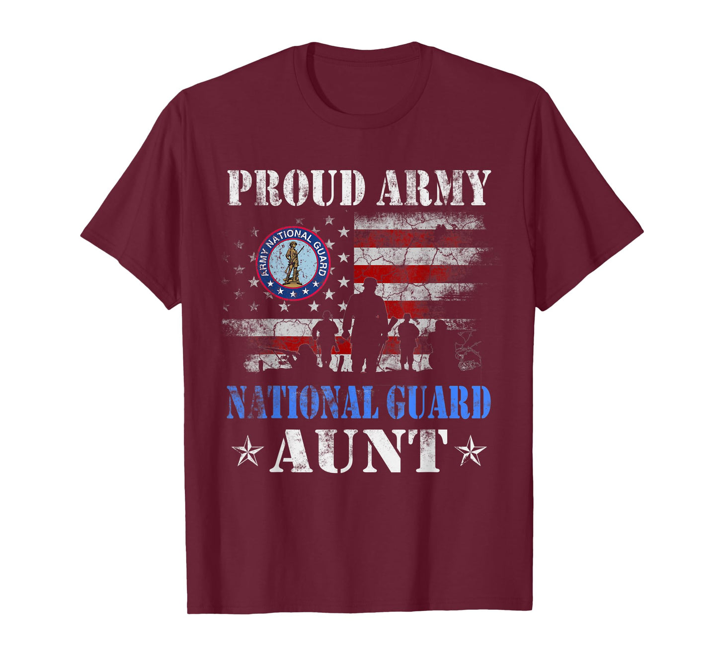 Proud Army National Guard Aunt T shirt Veterans Day Gift T-Shirt