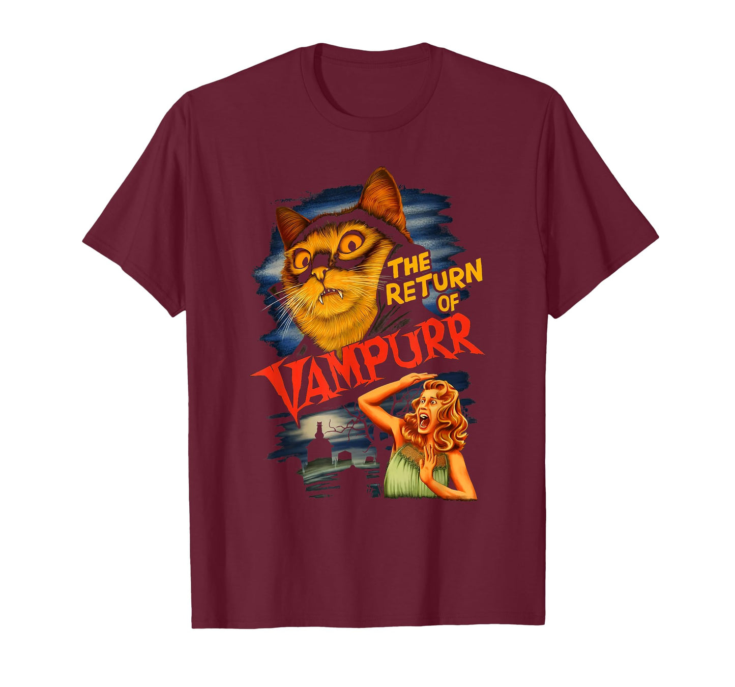 Funny Cat The Return of Vampurr Kitten T-Shirt