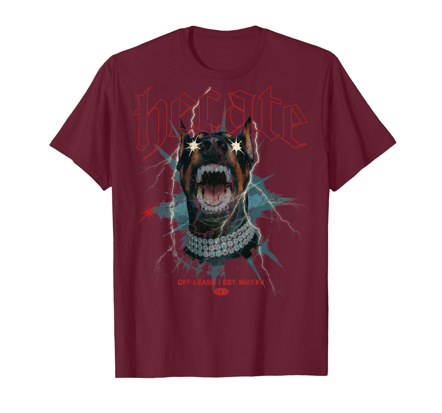 Doberman Dog Vintage Streetwear Urban Hip Hop Y2K Back Print T-Shirt