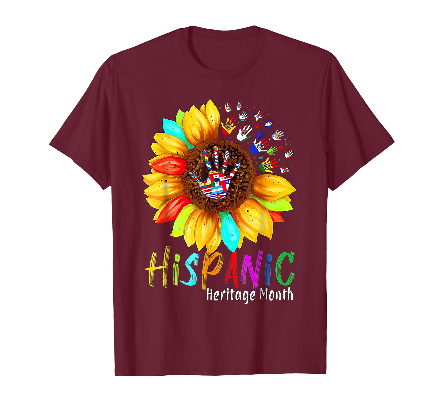 Hispanic Heritage Month Sunflower All Countries T-Shirt