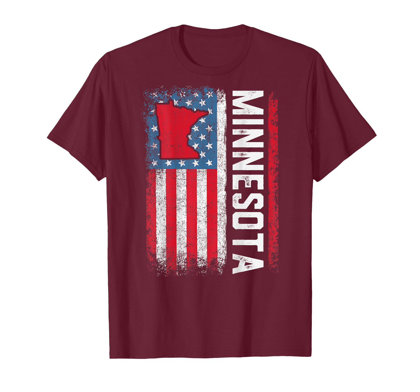 Vintage Minnesota State USA Flag Shirt Minnesota (On Back) T-Shirt