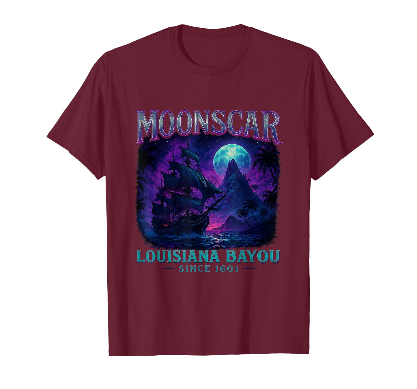 Halloween Zombie Island Moon Island Retro Cartoon T-Shirt