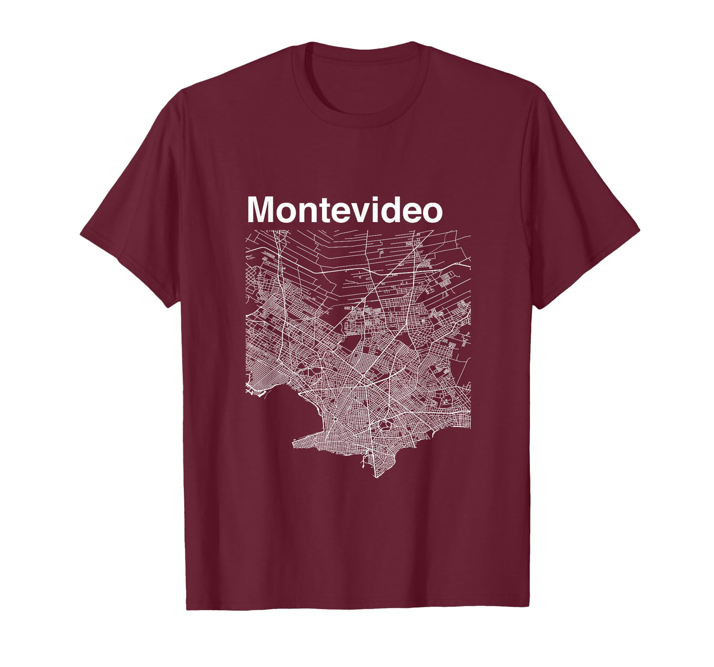 Montevideo Uruguay Classic City Map Graphic T-Shirt