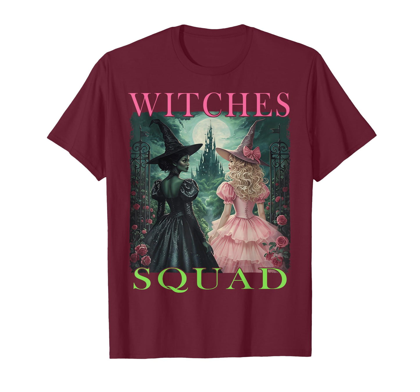 Witch Squad Halloween Witches Pink & Green Witchcraft Women T-Shirt