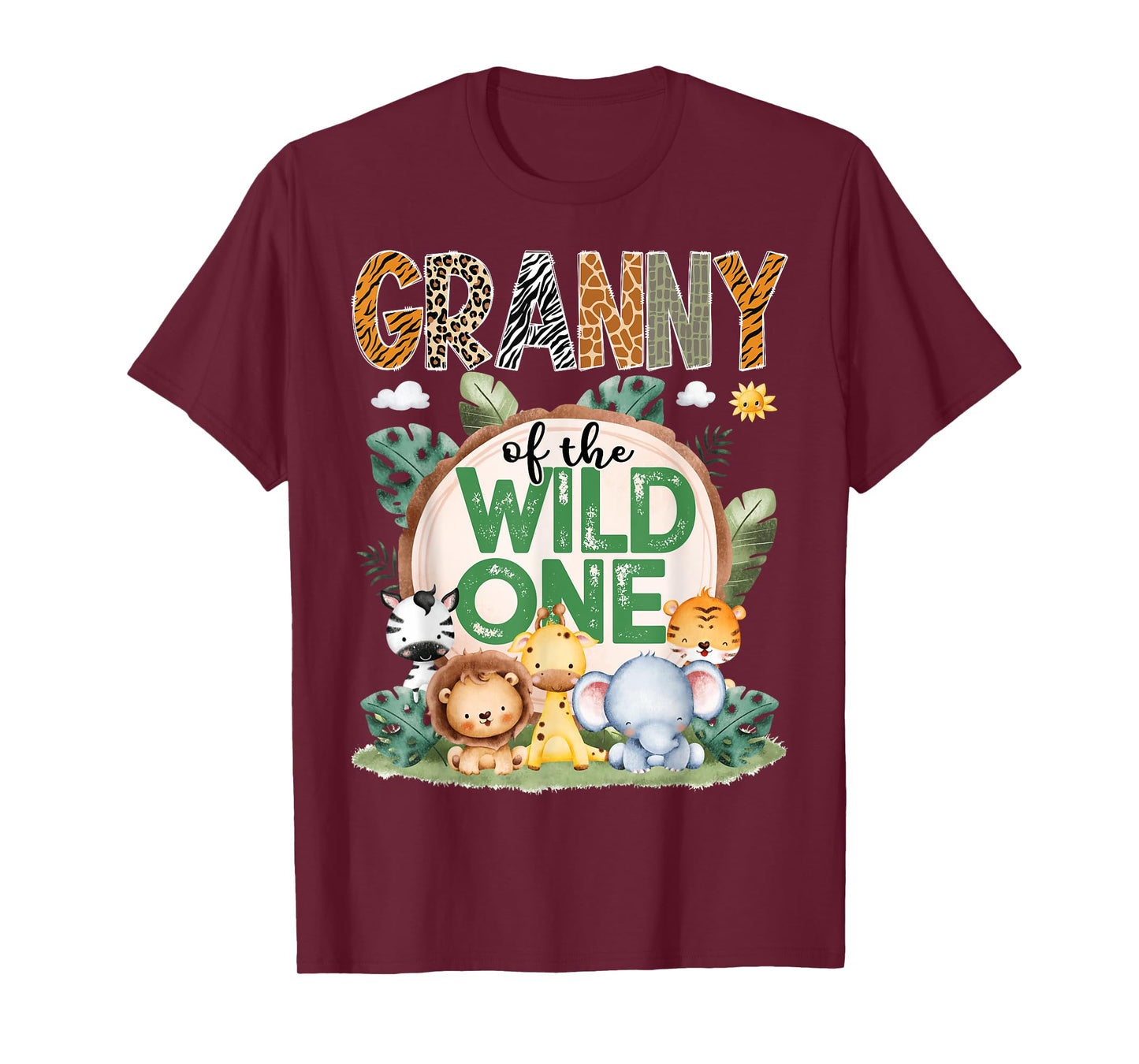 Granny Of The Wild One Safari Jungle 1St Birthday Party T-Shirt