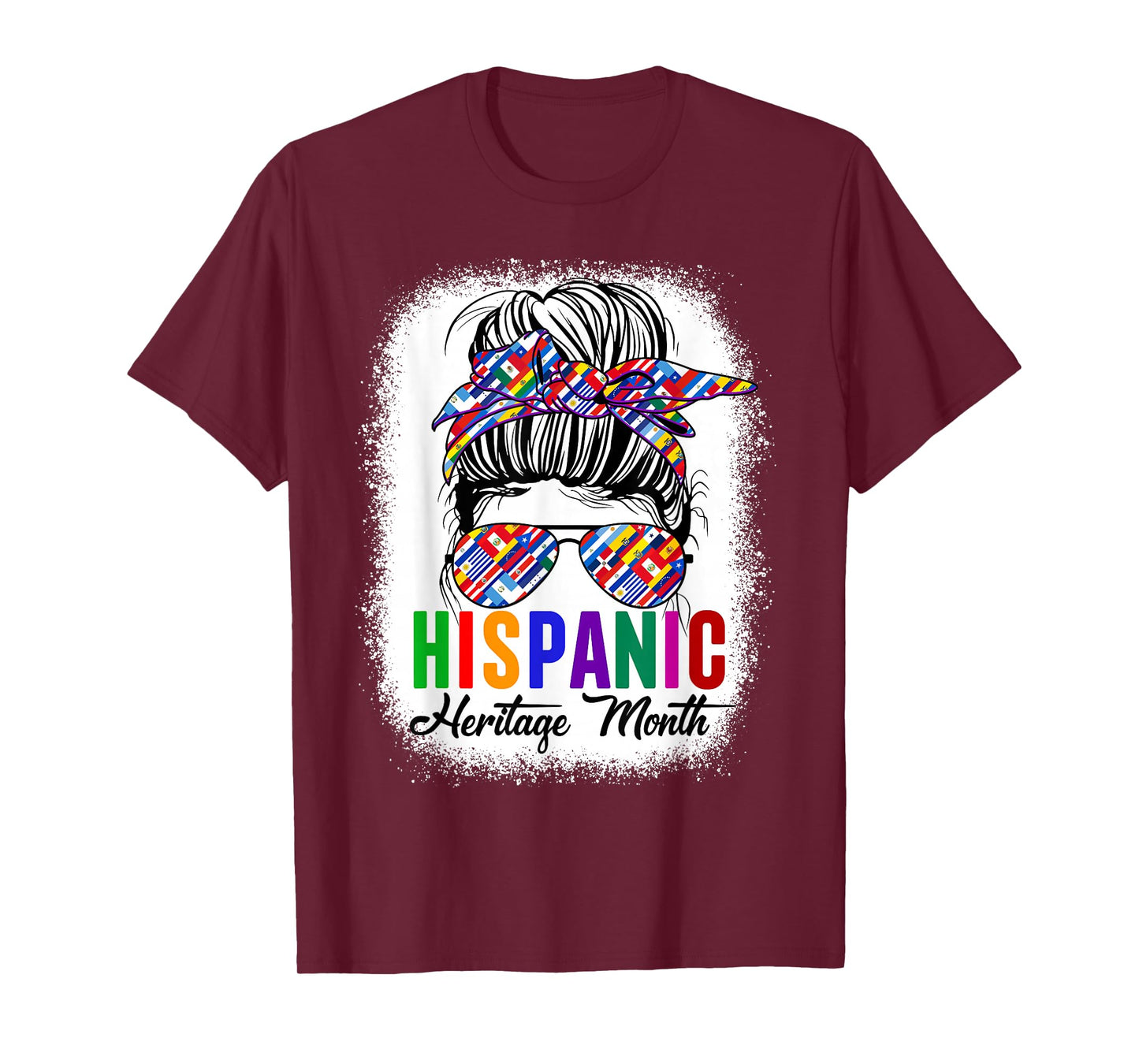 Women Hispanic Heritage Month Woman Latino Countries Flag T-Shirt