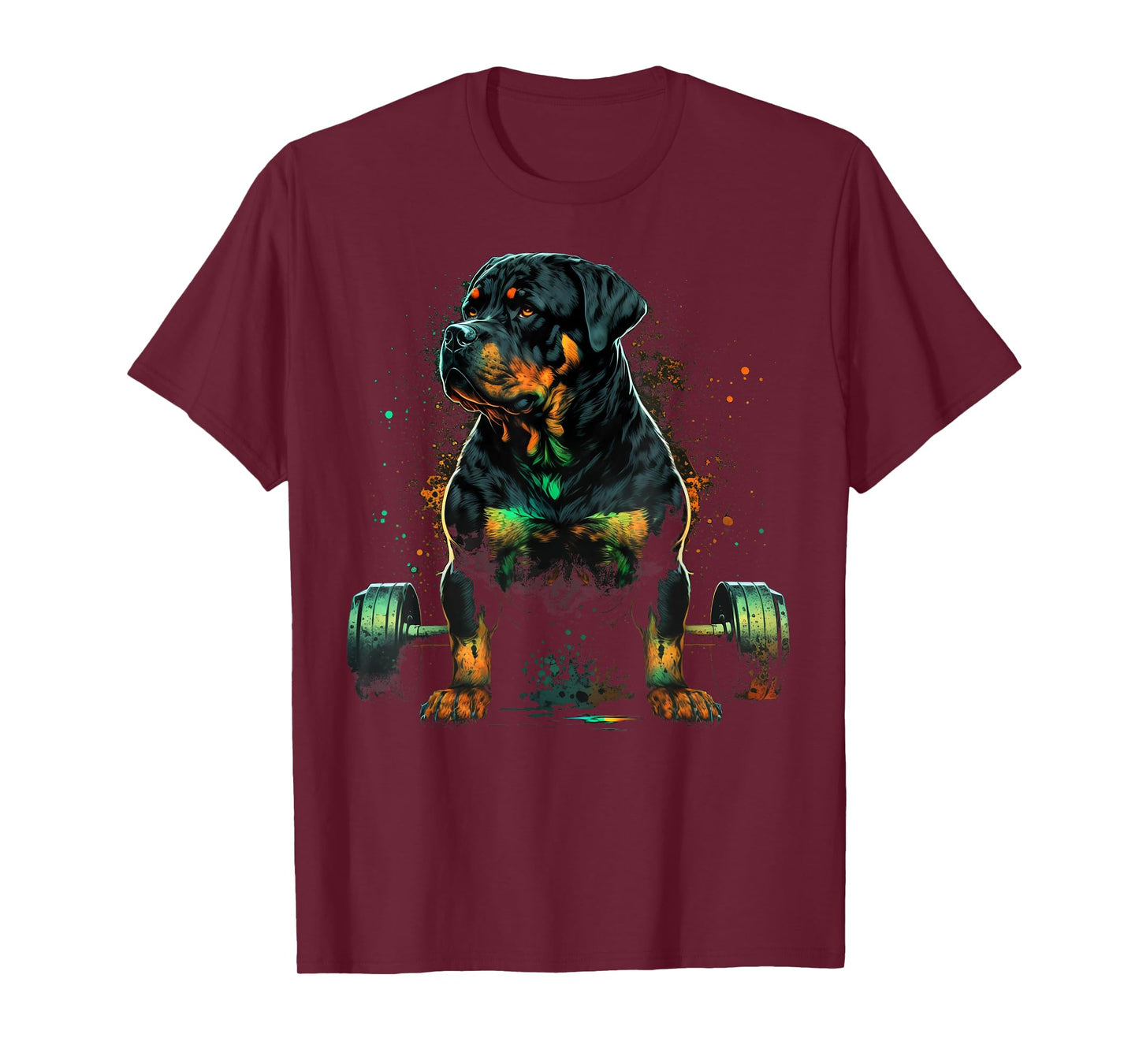 Rottweiler Weightlifting Dog Funny Fitness Gym Rottweiler T-Shirt for Men Women Kids