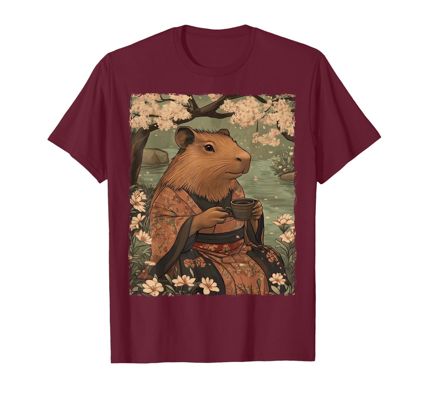 Funny Graphic Capybara Japanese Anime T-Shirt