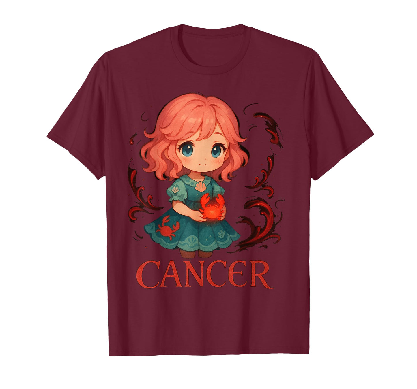 Cute Anime Cancer Zodiac Girl T-Shirt