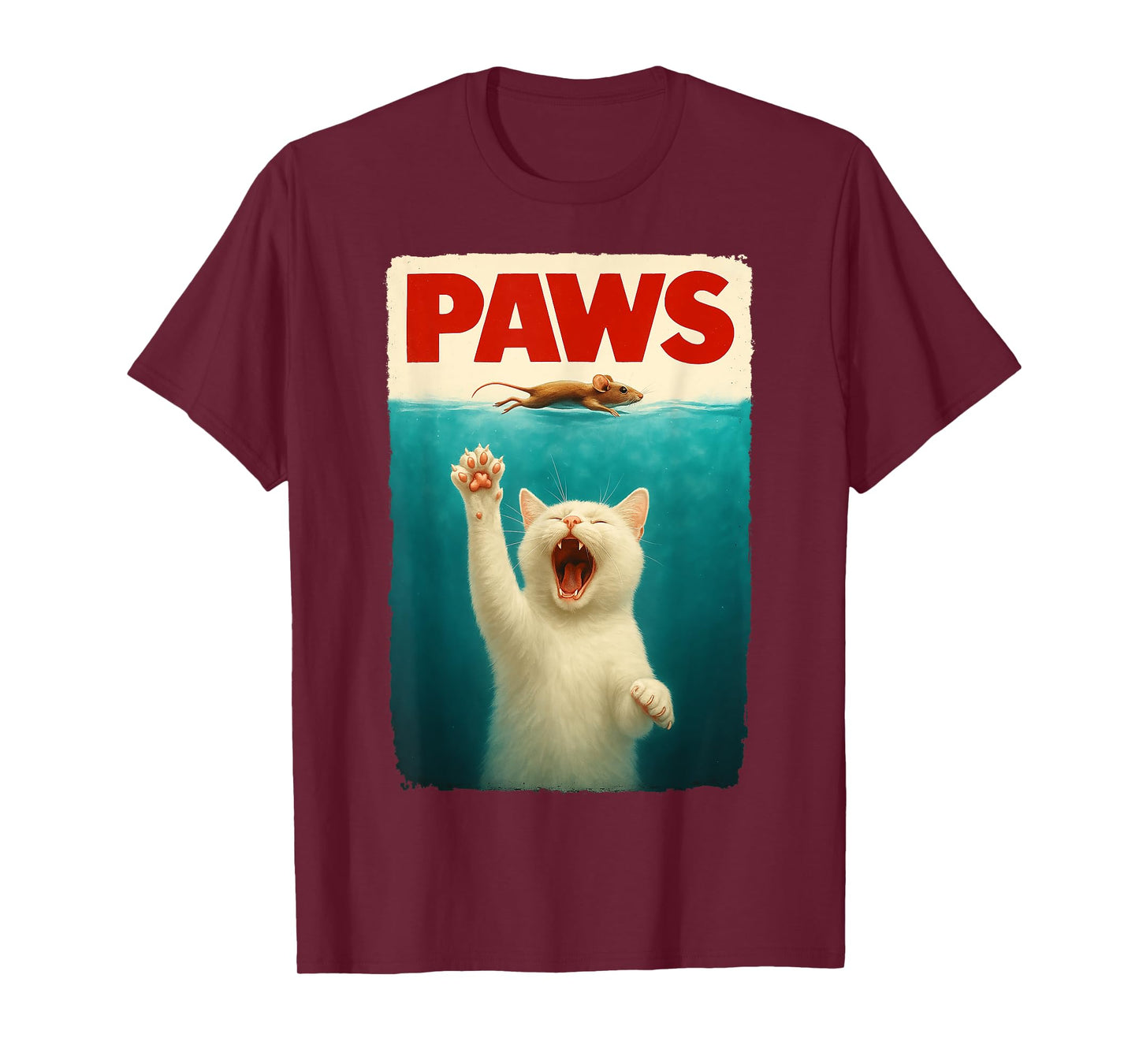 Paws Cat Mouse Funny Cat Lover Gifts For Men Women Boy Kids T-Shirt