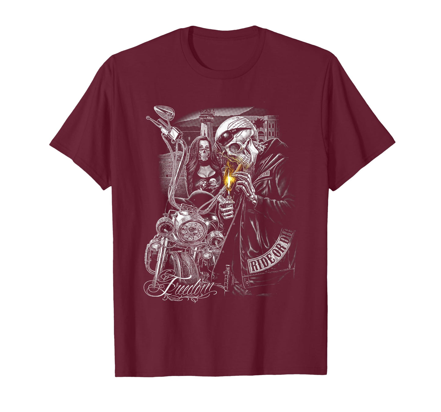 MOTORCYCLE MOTOR CYCLE MOTORCYCLE MECHANIC HALLOWEEN SCARY T-Shirt