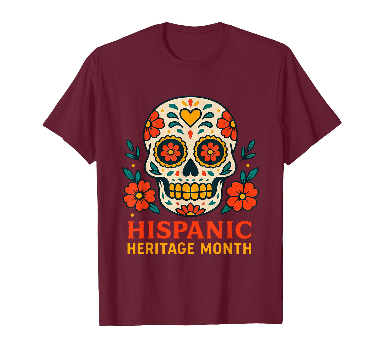 Hispanic Heritage Month Skull Latino Flags Countries Women T-Shirt