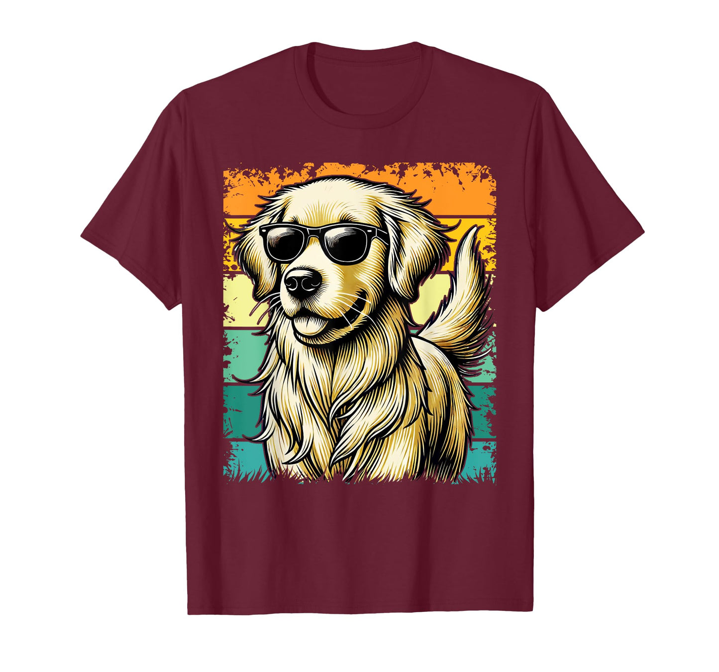 Golden Retriever for Kids Boys Girls Sunglasses Pet T-Shirt