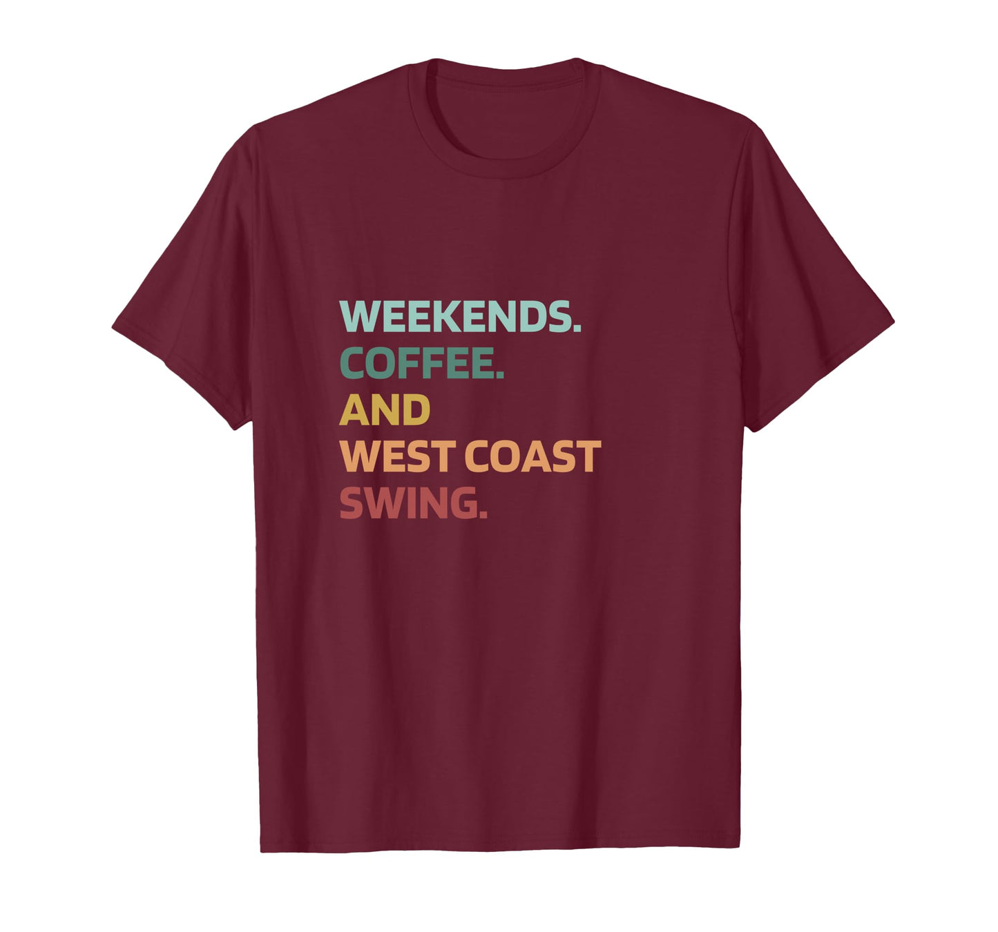 West Coast Swing Heartbeat Dance Coffee Cool Retro Weekend Long Sleeve T-Shirt